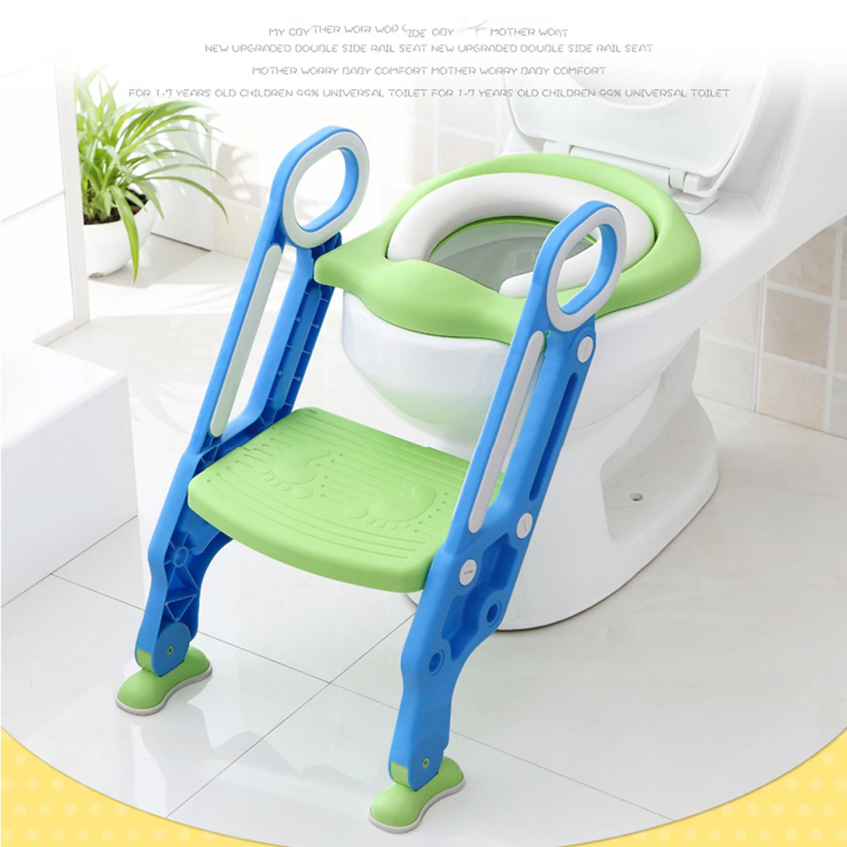 New Baby Potty Training Seat Children's Potty Baby Toilet Seat With Adjustable Ladder Infant Toilet Training Folding Seat