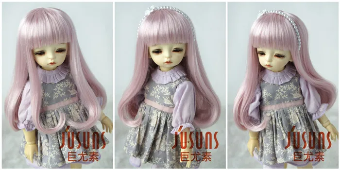 JD319B 1/6 модный синтетический мохер BJD кукольный парик Размер 6-7 дюймов, парик для куклы длинные кукольные парики с полной челкой аксессуары для куклы