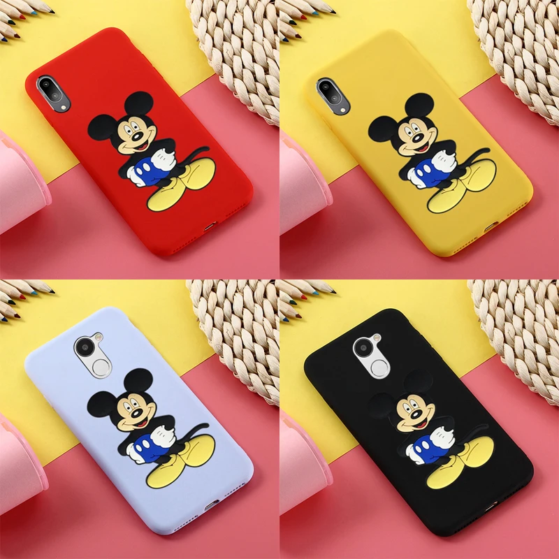 TRISEOLY Candy TPU Case For Huawei Y6 Y7 Pro 2019 3D Cartoon Boy Mouse Soft Silicone Cover 2017/Y7 Prime 2017 | Мобильные телефоны