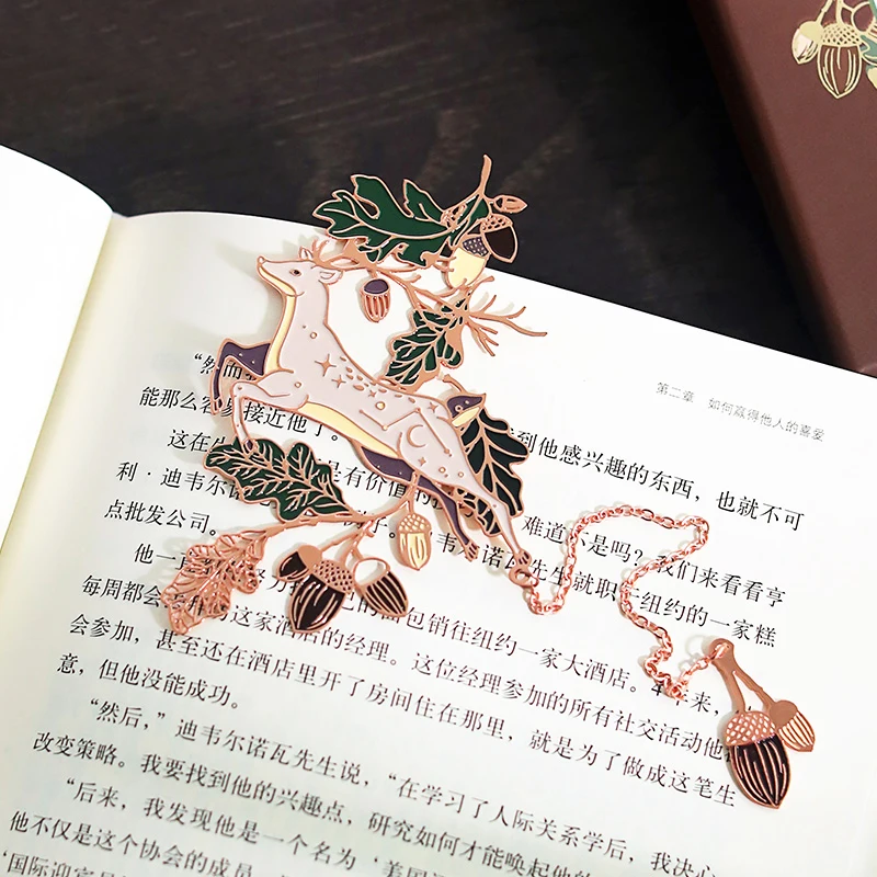 Кавайная металлическая Закладка Lu Yuzhiguang, закладка в классическом китайском стиле, праздничная подарочная коробка, изысканный художественный подарок