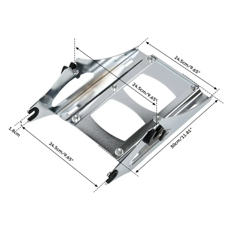 Detachable 2 Up Pack Mounting Luggage Rack For Harley Tour Pak Touring FL FLHR Street Glide 2014-