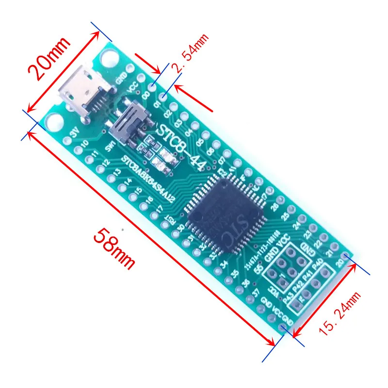 STC8A8K64S4A12 MCU минимальная система USB аппаратная плата эмуляции совместима с 89c52 51 эмулятор