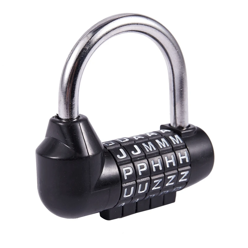5 букв Код комбинации чемодан Пароль замок черный