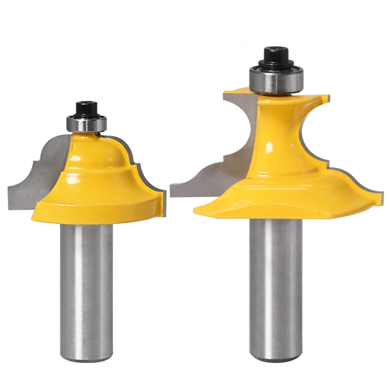 

2Pcs 12mm Shank Wainscoting Roman Ogee & Pedestal Router Bit C3 Carbide Tipped Wood Cutting Tool Woodworking Router Bits