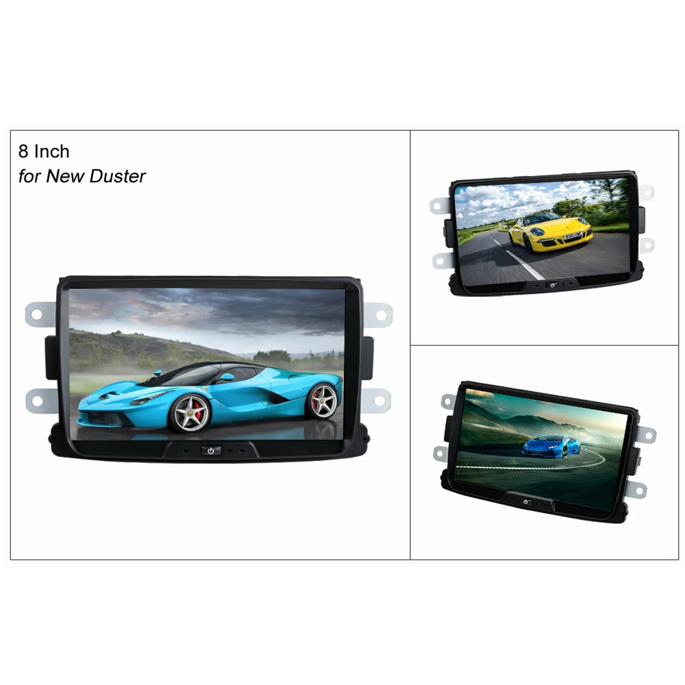 SINOSMART 4 ядра/8 Core cpu, 2G ram Android 8,1 Автомобильный gps навигация для renault dacia Logan Sandero Duster