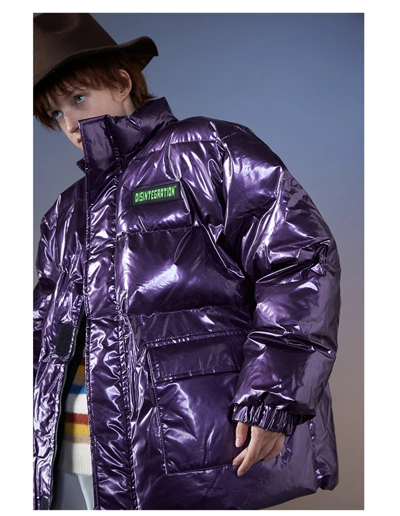 Яркие парки, зимний пуховик, уличная одежда, Harajuku, японский знак, Толстая куртка, пальто, верхняя одежда, одежда в стиле хип-хоп