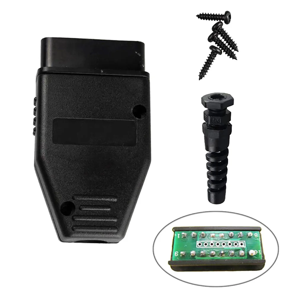 Диагностический разъем вилка OBD2 16 pin коннектор адаптер штекер гнездо OBD II|Кабели и