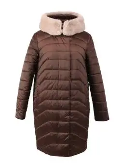Женское зимнее пальто, парка, куртка с кроличьим меховым воротником, с капюшоном, корейский материал, большие размеры 7-1883 - Цвет: 303