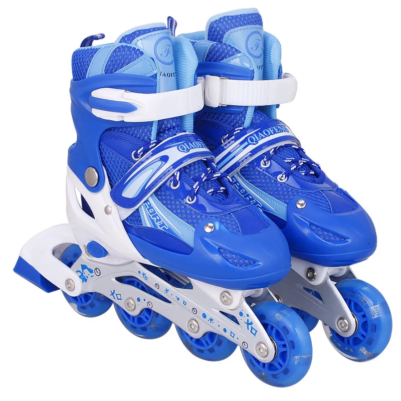 

Genuine Product Children Skate Suit Adult Straight Row Skate Shoes Men And Women Flash Skates Roller Skates Send Skating Pile