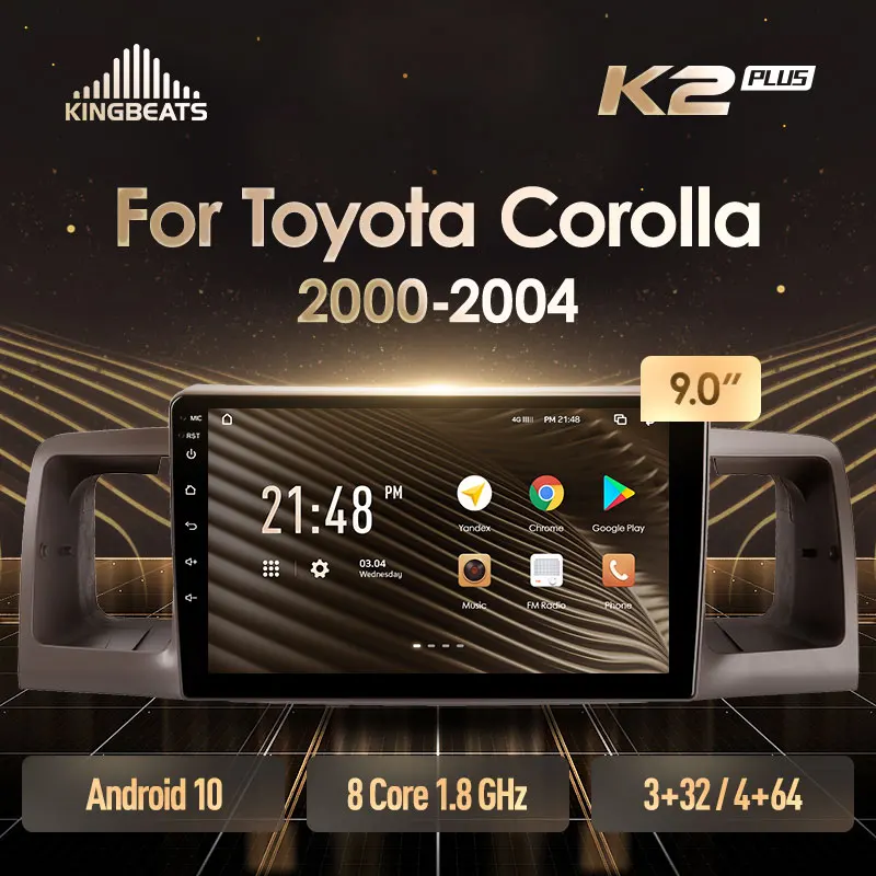 KingBeats штатное головное устройство For Toyota Corolla E130 E120 2000 - 2004 GPS автомагнитола на