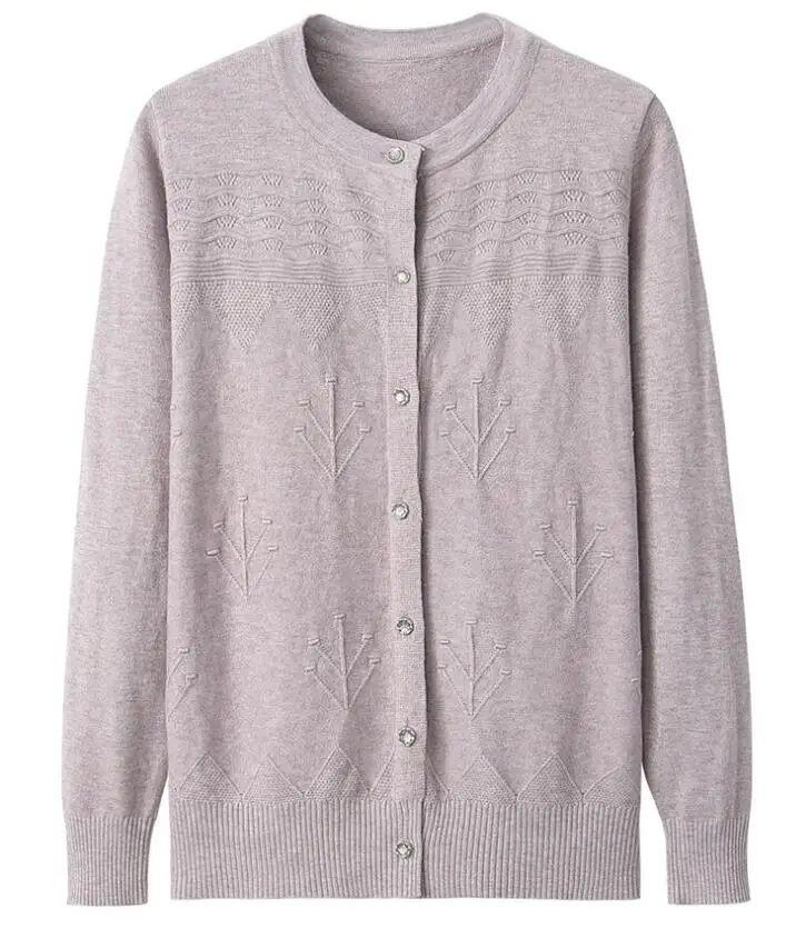 Billige Mash2 Mutter Geladen Neue Herbst und Winter Kleidung Bodenbildung Shirt Weibliche Mittleren Alters Lange ärmeln Pullover Pullover Strickjacke Mantel