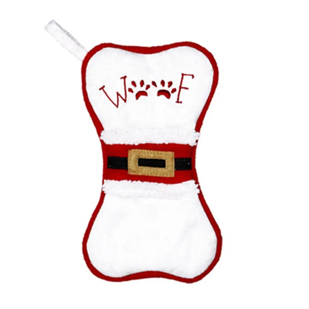 

Christmas Small Stocking Candy Gift Holder Christmas Tree Decoration Brown, White Bone, Fish
