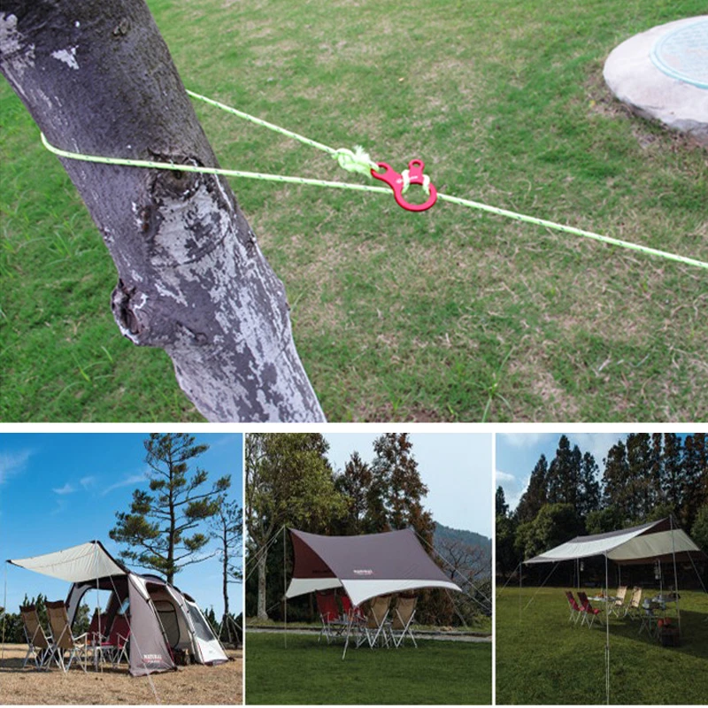 Outdoor Camping Tent Wind Rope Buckle 3 Hole Aluminium Alloy Rope Tensioner 5/10pcs/lot