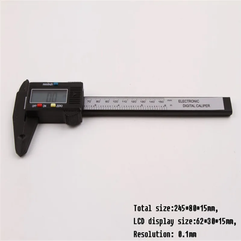Цифровой штангенциркуль 6 дюймов Электронный штангенциркуль 100 мм Микрометр цифровая линейка, измерительный инструмент 150 мм 0,1 мм