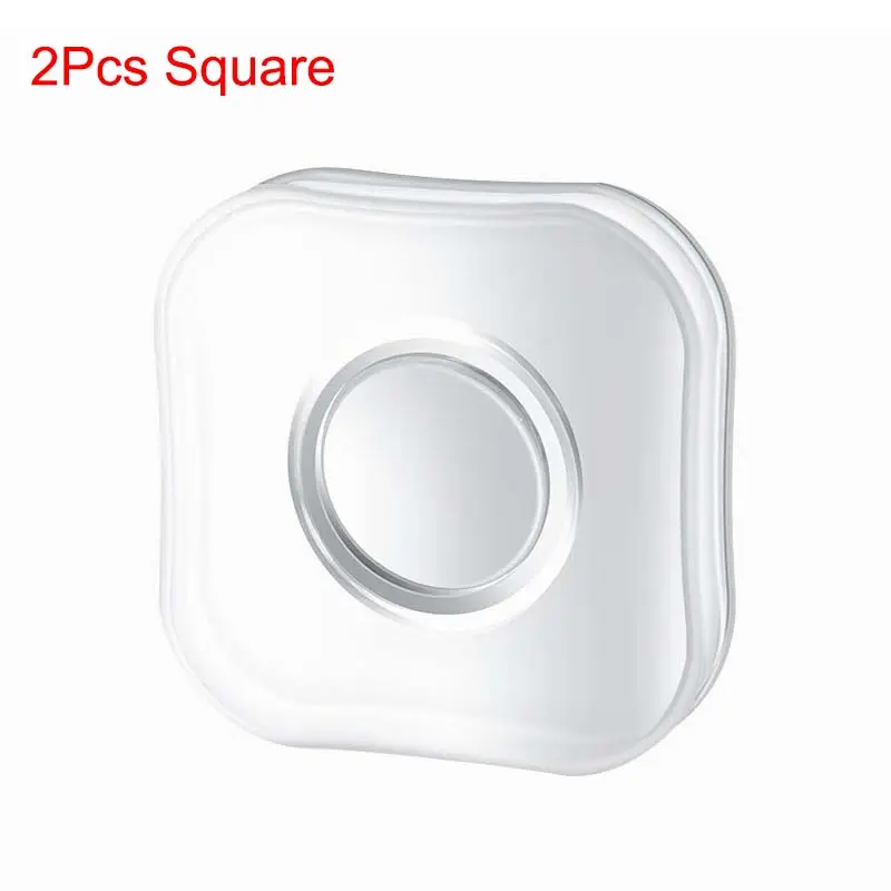 2Pcs Square Универсальный настенный автомобильный держатель-подставка для мобильного телефона, Волшебная нано резиновая сильная адсорбционная гелевая накладка, наклейка на рабочий стол, паста, подставка для планшета - Цвет: 2Pcs Square