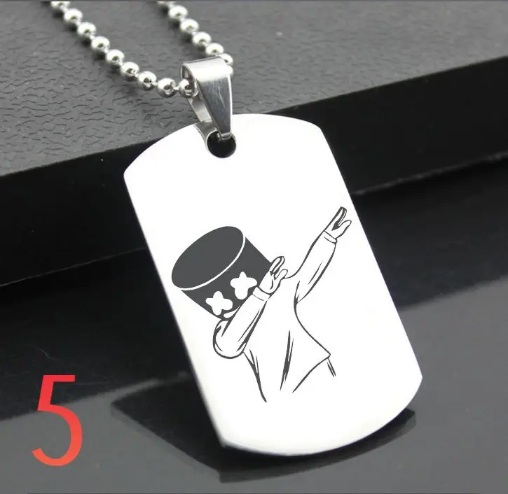 MARSHMELLO MHT01 классический брелок из нержавеющей стали с гравировкой метки стальная армейская подвеска-открытка для ожерелья