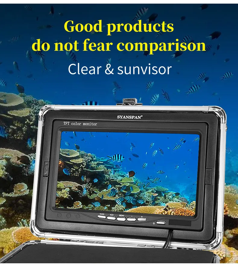 WF01B 1200TVL  Underwater Waterproof Camera Wide Angle WiFi fishing Cam with Accessories Kit 12IR + 12 white LED night vision