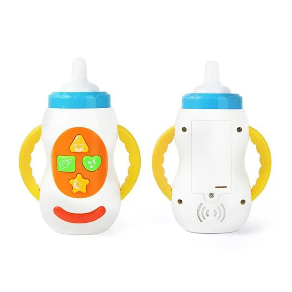 Baby Kids Safe Sound Music Light Milk Bottle Learning Musical Feeding Tool Early Educational Baby Bottle Toys for Baby Kids
