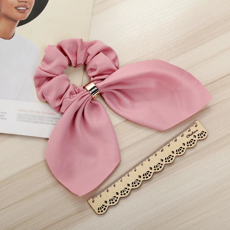 

Summer Colorful Chiffon Elastic Hair Bands Knot Bow Ponytail Holder Scrunchie Rubber Bands Women Girl Hair Accessories