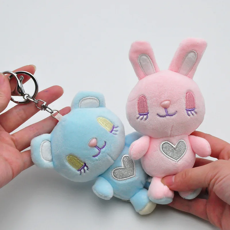 Kawaii Кролик Плюшевые Игрушки Брелки чучела кукла мини животные брелок кулон