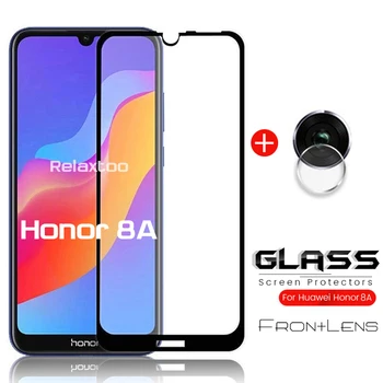 Перейти на Алиэкспресс и купить 2-в-1 стекло на honor 8a защитное стекло honor 8a pro Защита камеры для huawei honor 8a prime honor8a пленка honer 8 a 6,09''