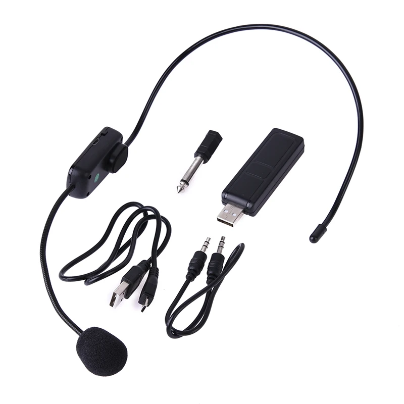 UHF Wireless Microphones Stage Wireless Headset Microphone System Mic For Loudspeaker Teaching Meeting Tour Guide Stage Karaoke