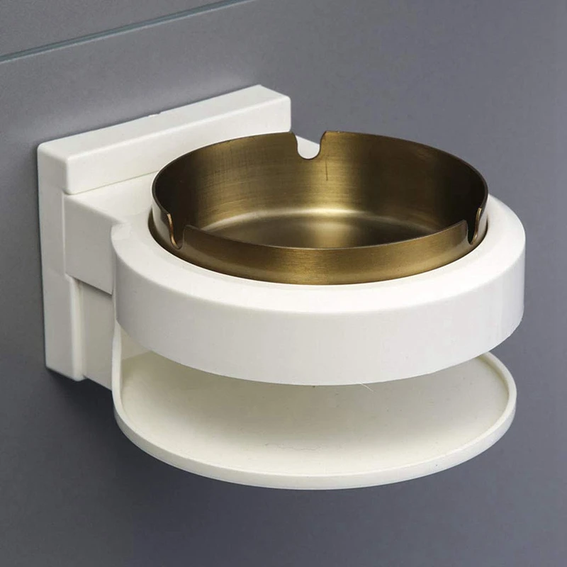 Fashion-Wall Mounted Ashtray Outside Pub Garden Office Smoking Box Tray Cigaret Suitable for the Side Of the Wash Basin,The Side