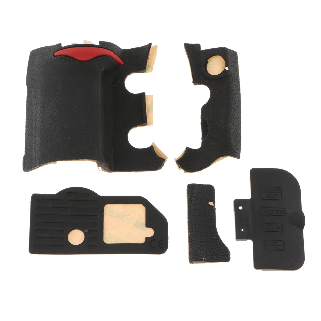 5 Pieces Of Grip USB Rubber Unit For Nikon D700 Digital Camera Body Front Rear Side Cover+ Adhesive Tape