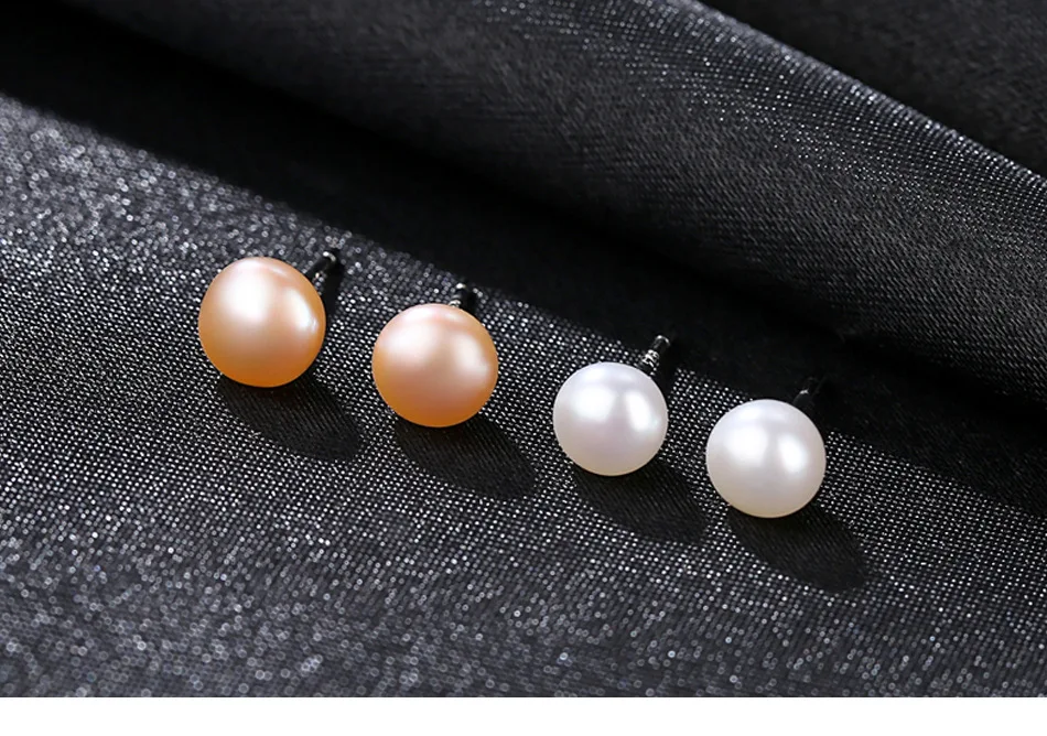 

S925 Sterling Silver Earrings Freshwater Pearl Simple Fashion Accessories LBM05