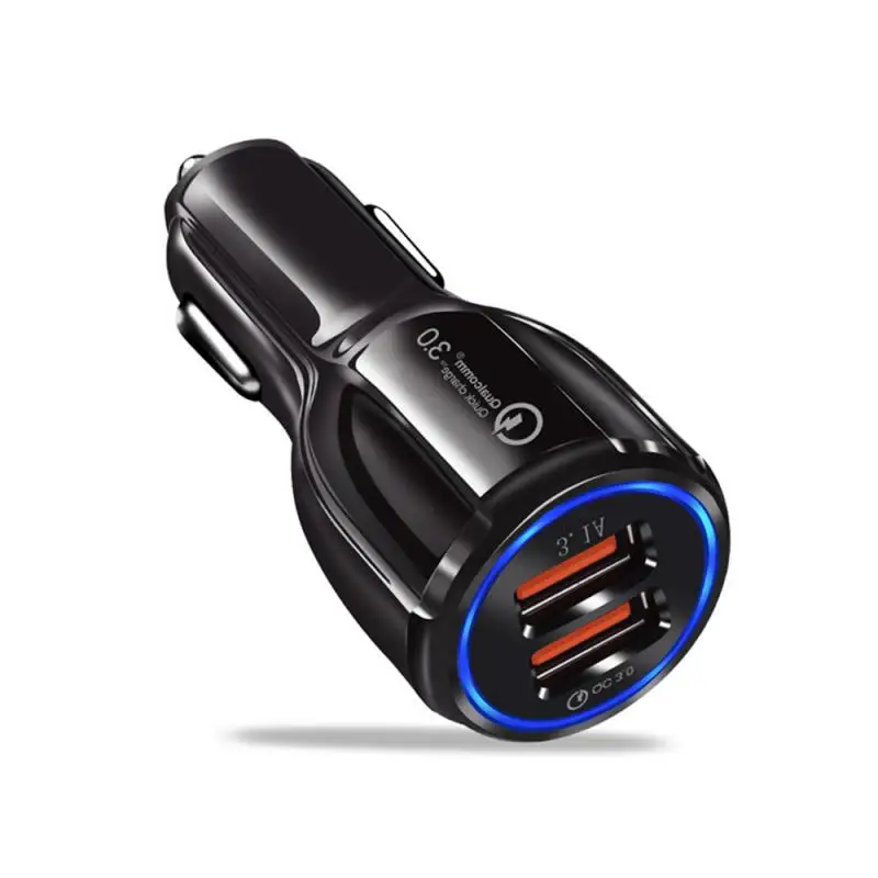 Автомобильное зарядное устройство Quick Charge 3,0 2,0 универсальный адаптер быстрой зарядки двойной USB Автомобильное зарядное устройство для Планшета Телефона USB Автомобильное зарядное устройство