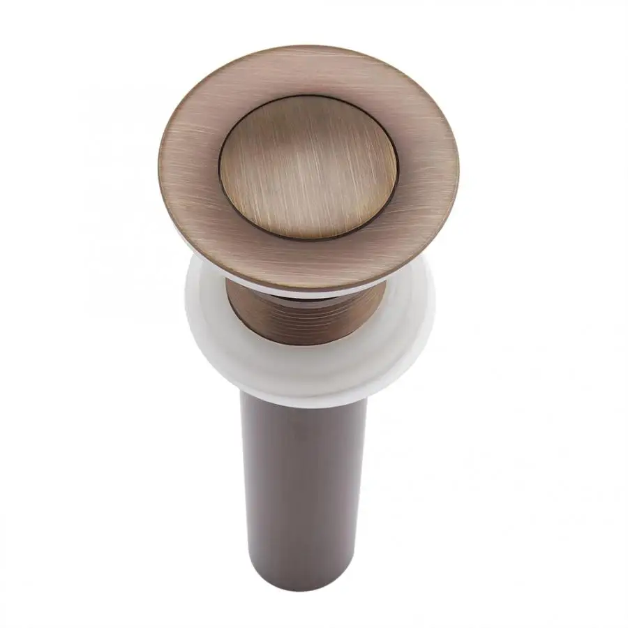 Sink Strainer G1-1/4" Brass Bathroom Basin Sink Up Drain Assembly with Overflow Bathroom Shower Accessories