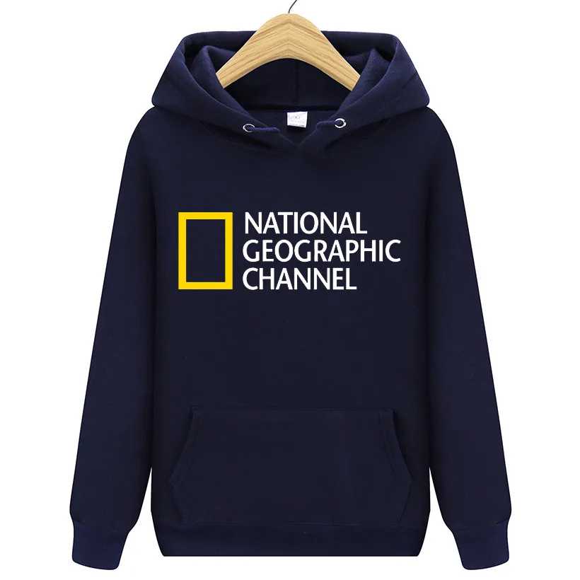 Navy Blue National Geographic Channel Толстовка форменная Женская осенне-зимняя флисовая толстовка с длинными рукавами пуловер спортивный джемпер - Цвет: Navy Blue