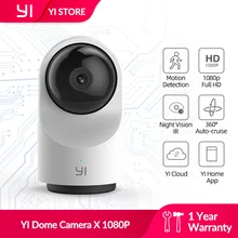 Yi dome câmera x 1080p hd completo ai-baseado em dois sentidos de segurança de áudio ip cam humano/pet detecção de visão noturna suporte cartão sd/yi nuvem