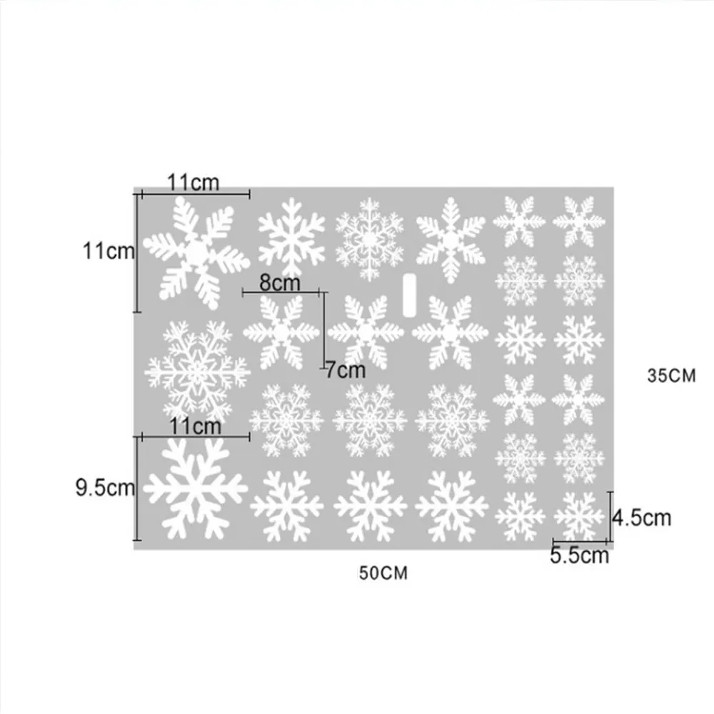 27 шт. Рождественская зимняя Снежинка Наклейка на стену на окно белые Замороженные снежные хлопья виниловая художественная Наклейка на окно s рождественские подарки