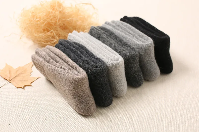 3 пары, кроличья шерсть, зимние, для женщин и мужчин, трубы, одноцветные, супер толстые, теплые, длинные, шотландки