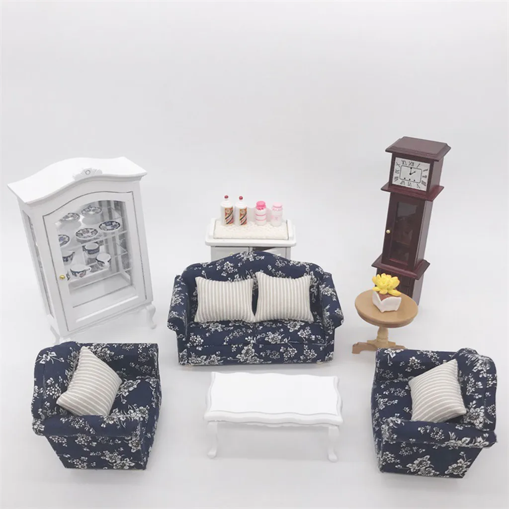 1:12 мини кукольный домик мебель диван набор моделирование миниатюрная гостиная дети ролевые игры DIY Декор для кукольного дома дети игрушки M50
