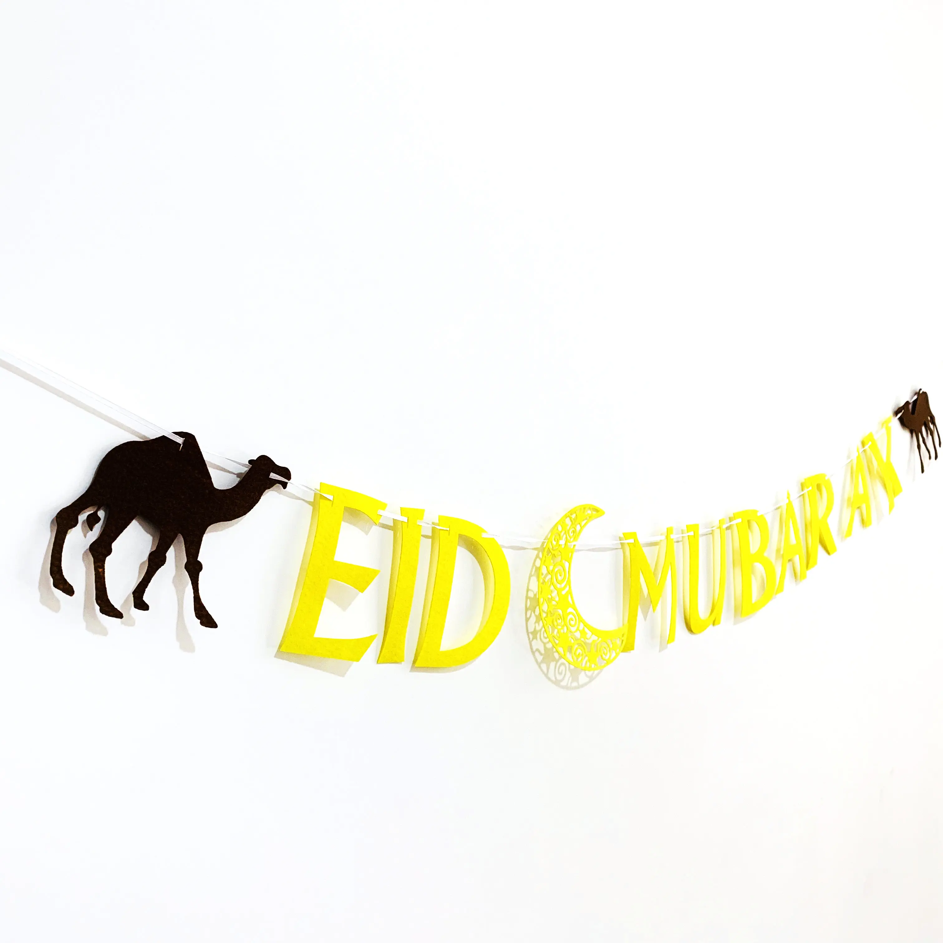 EID MUBARAK баннер EID фестиваль гирлянда из ткани мусульманское украшение Мубарак Рамадан товары для дома