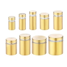 10PcsGold Advertising Nail Wall Standoff Mounts Glass Acrylic Nail For Glass Artwork Sign Standoff Screws Stainless Steel