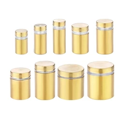 10PcsGold Advertising Nail Wall Standoff Mounts Glass Acrylic Nail For Glass Artwork Sign Standoff Screws Stainless Steel