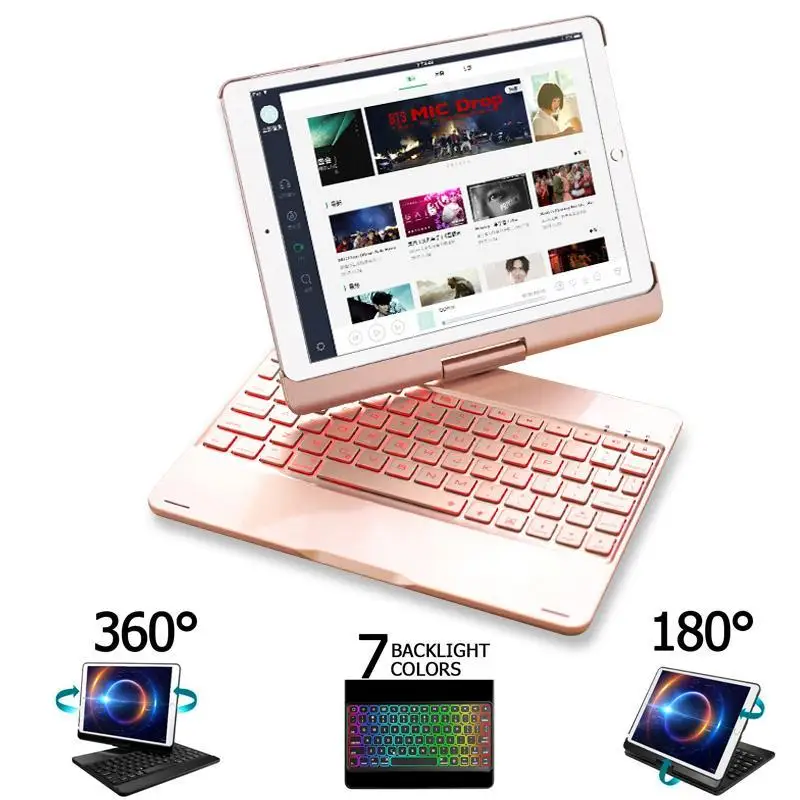 

Funda For iPad Air 2 Air 3 Air 1 Case Keyboard 7 Color Backlit 360 Rotation Bluetooth Keyboard Cover For iPad Air 3 10.5 2019