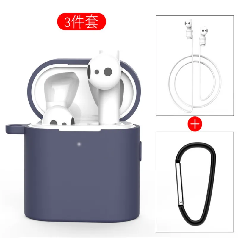 Силиконовый чехол 3 в 1 для Xiaomi Airdots 2 2s беспроводная bluetooth гарнитура защитный Air