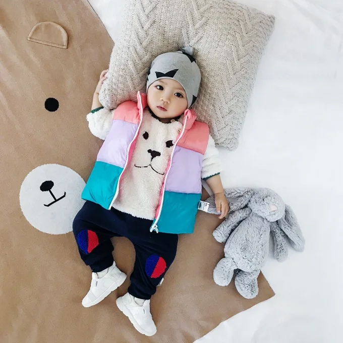 Mini Babe City/детская одежда; детский жилет; коллекция года; сезон осень-зима; детский жилет для мужчин и женщин; детский хлопковый топ смешанных цветов