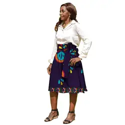Африканская юбка 2019 Икры Юбки из Анкары для женщин Повседневная африканская одежда для женщин Midi Kitenge A-Line леди плюс размер длинные юбки