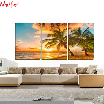 

5 pieces Beach sea view mosaic 5d diy diamond embroidery full drill scenery diamond painting Wall Picture decor