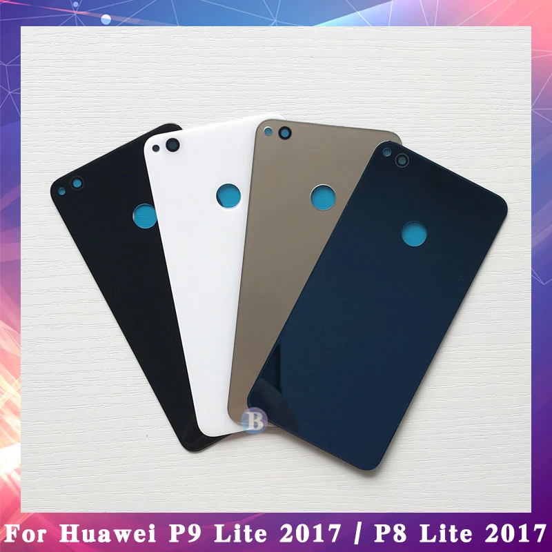 

For Huawei P9 Lite 2017 / P8 Lite 2017 PRA-LA1 PRA-LX1 PRA-LX3 Housing Battery Cover Back Door Rear Cover Glass with Adhesive