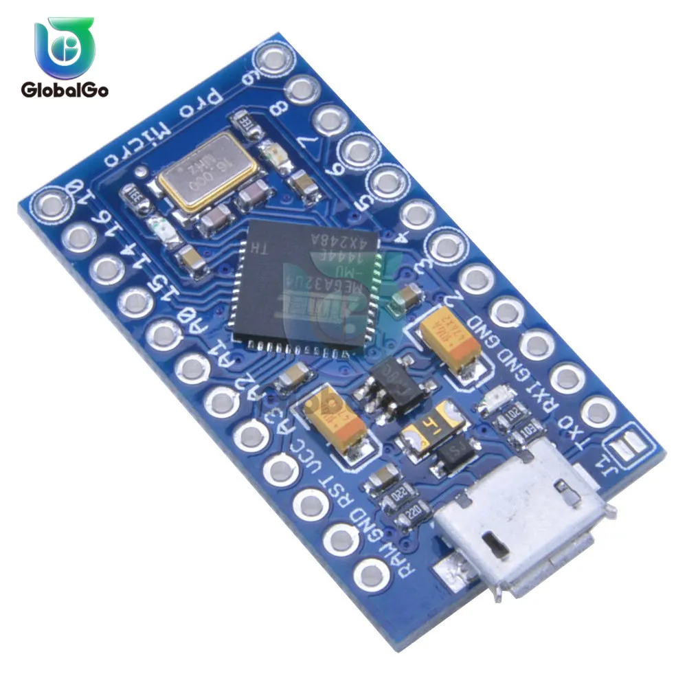 Pro Micro для Arduino ATmega32U4 3,3 V/8 МГц модуль с 2 Row штыревые для Leonardo Mini Usb макетная плата