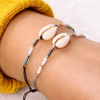 Meetvii Boho Handmade Friendship Bracelets Delica MIYUKI Beads Bracelet Shell Charm Pulseira Mujer Jewelry Women Gift