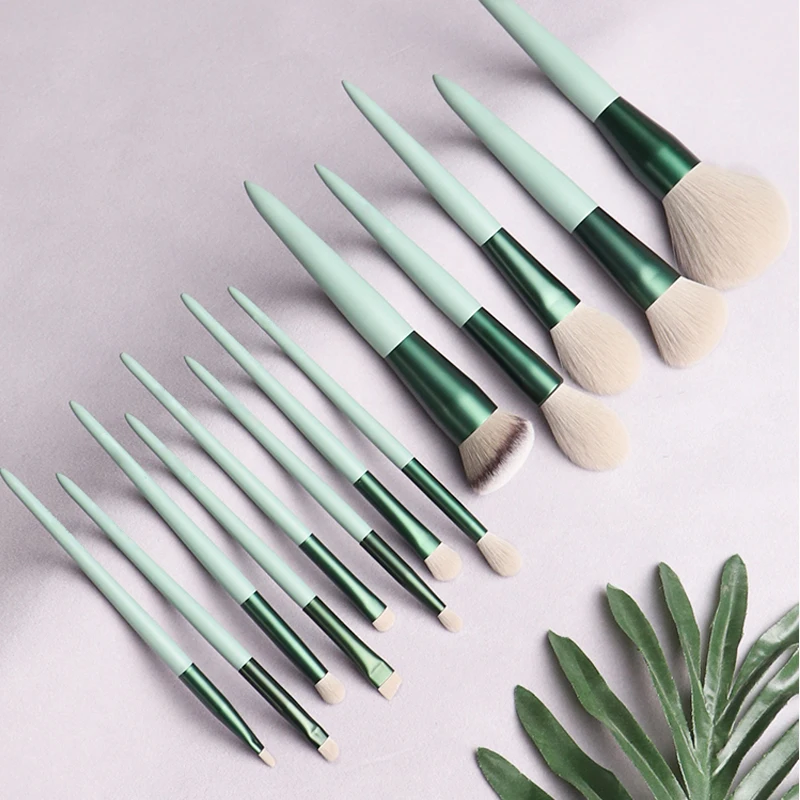 MyDestinymakeupbrushessetTheMatchagreen13pcscosmesticbrushes