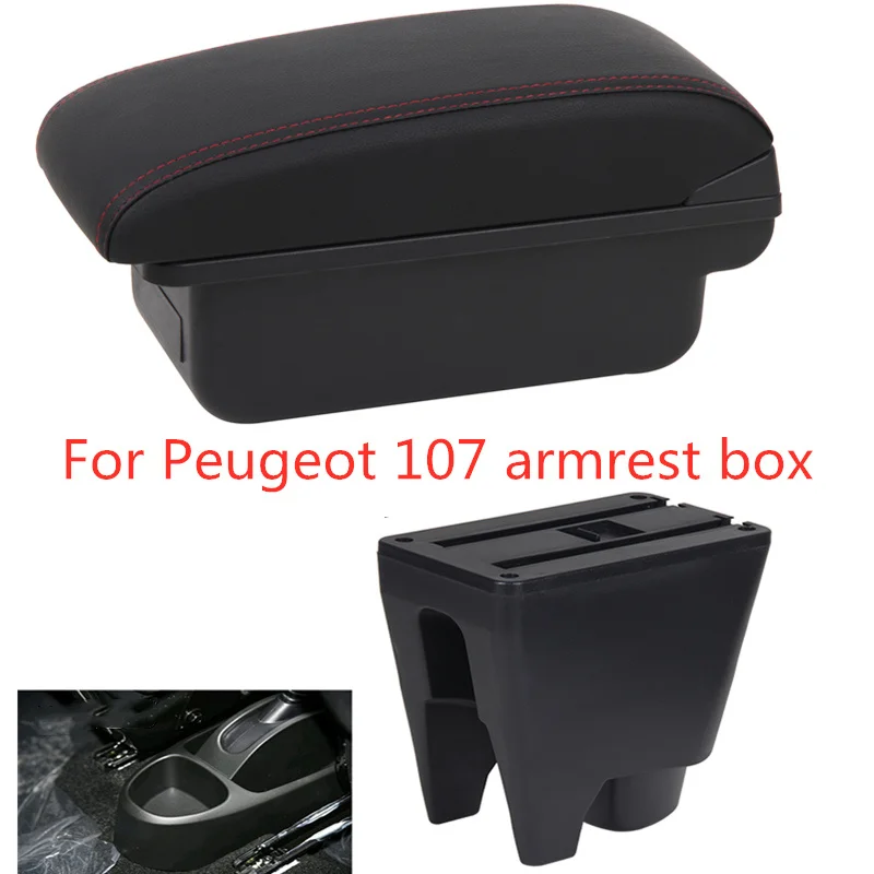 Для peugeot 107 подлокотник коробка центральный магазин содержимое коробка Armsteun Подстаканник Пепельница интерьер автомобиля-Стайлинг Аксессуары