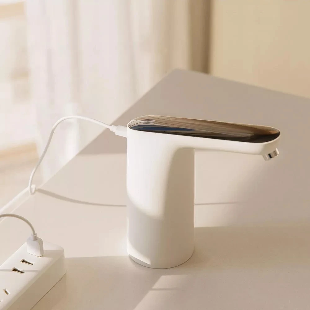 XIAOMI Mijia 3 LIFE автоматический USB мини сенсорный выключатель водяной насос беспроводной Перезаряжаемый Электрический диспенсер водяной насос с USB Cabl - Цвет: White